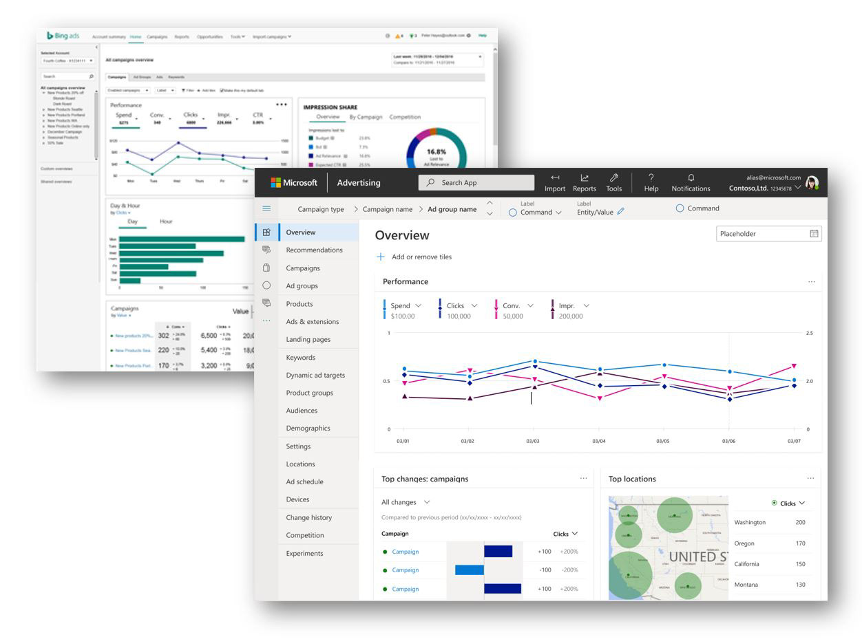 old UI (left) vs. new UI (right)