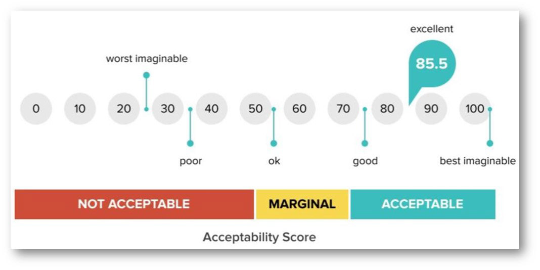 example SUS score shown